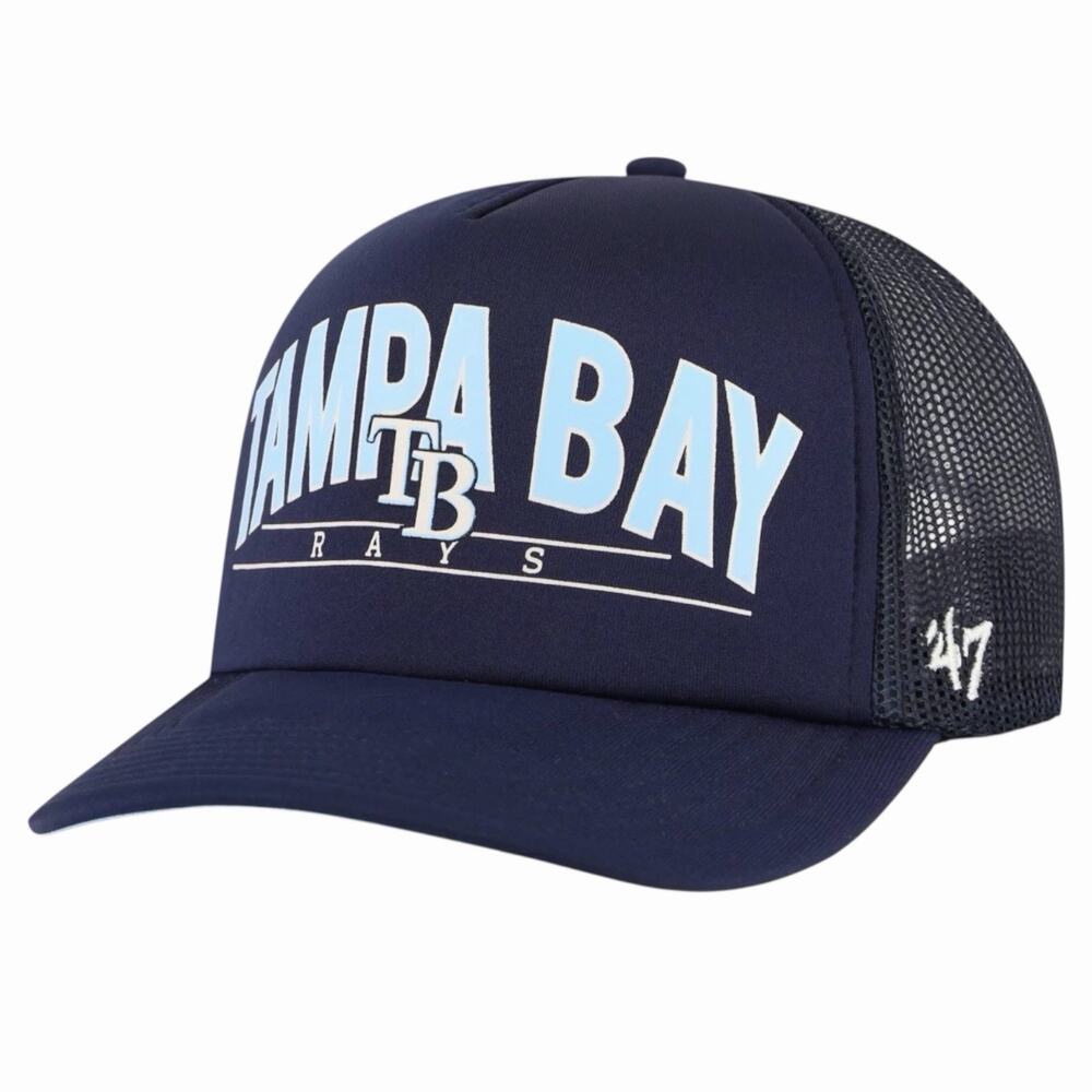 Men's Tampa Bay Rays '47 Navy Backhaul Foam Trucker Snapback Hat